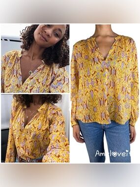 Zara V Neck Cotton Blouse #93